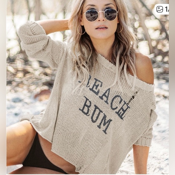 Wooden Ships Sweaters - Wooden Ships Cream Beach Bum Sweater